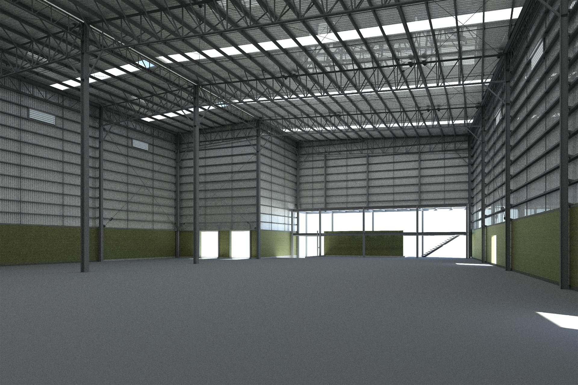 Render interior de la nave Axis L3E