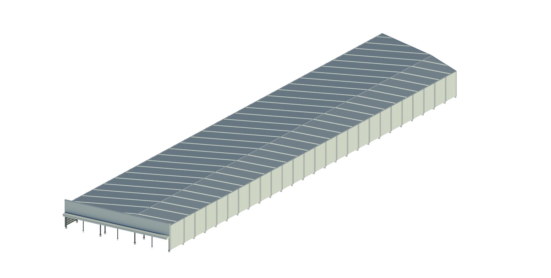 Render de la nave industrial Barcocinas Nave 4
