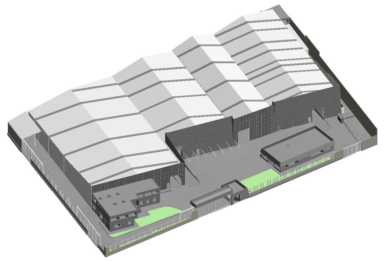 Vista 3D del modelo de Plásticos Arcoíris El Colli
