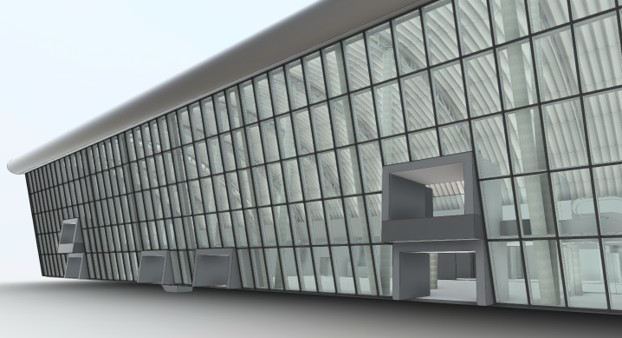 Vista del modelo As-Built del Aeropuerto de Puebla