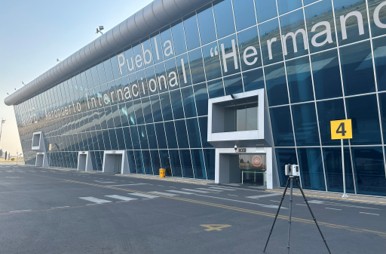 Detalle del modelo del Aeropuerto de Puebla